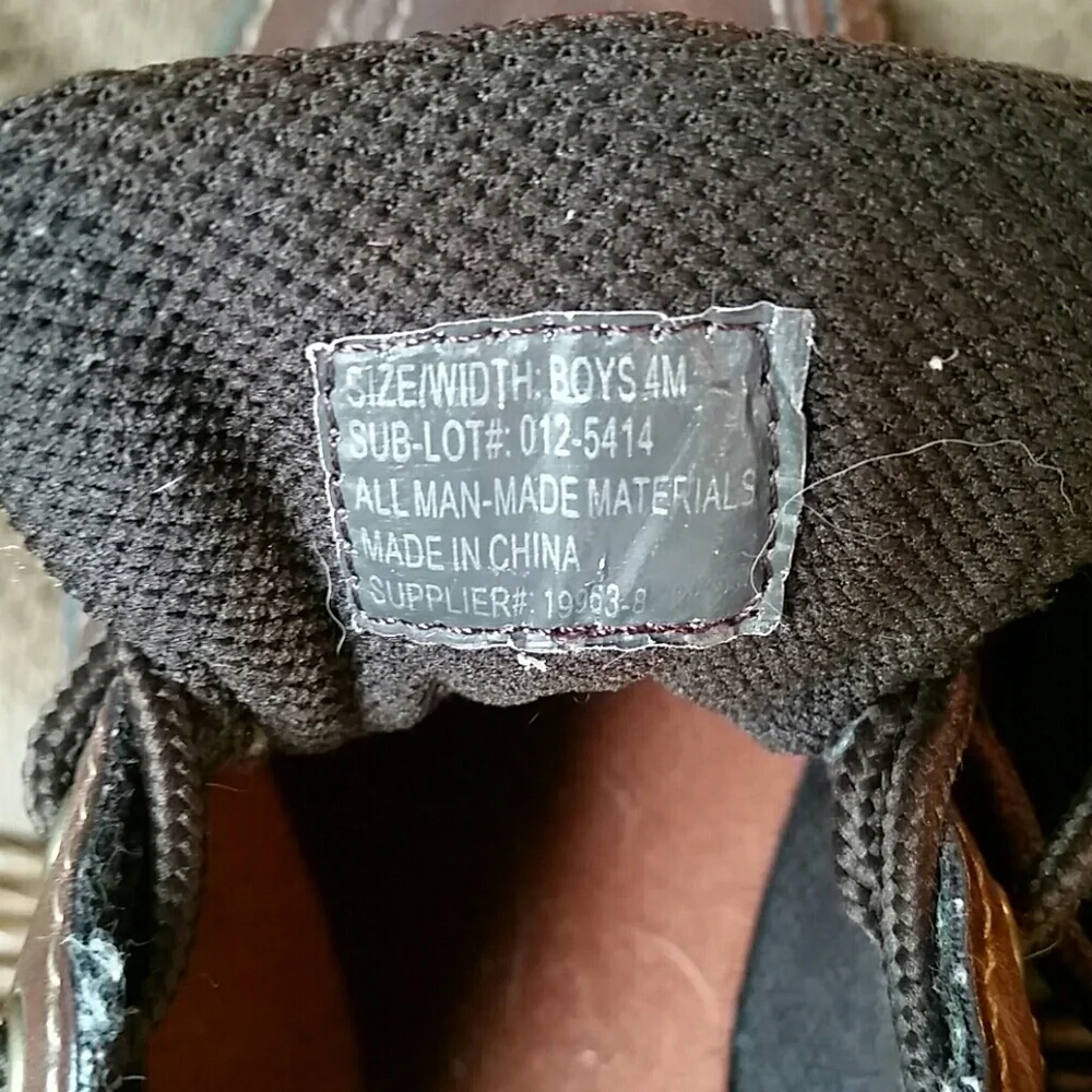 Arizona Jean Co,boys size 4 dress shoes, brown